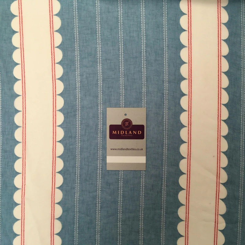 Blue and White Georgette crepe Linen effect dress Fabric 150cm wide MK1095-21