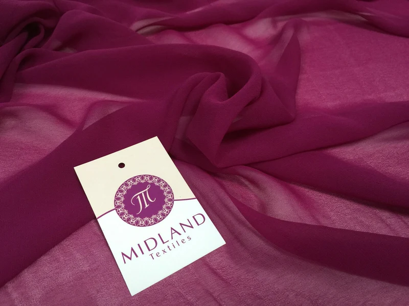 Moss Crepe Chiffon Sheer Fabric Semi-Transparent 44" 100% Polyester M430 Mtex