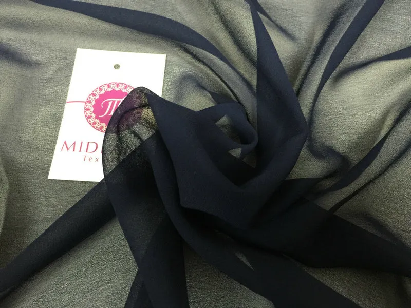 Moss Crepe Chiffon Sheer Fabric Semi-Transparent 44" 100% Polyester M430 Mtex