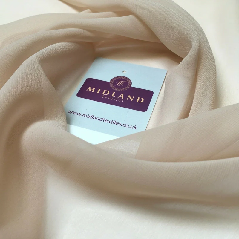Moss Crepe Chiffon Sheer Fabric Semi-Transparent 44" 100% Polyester M430 Mtex