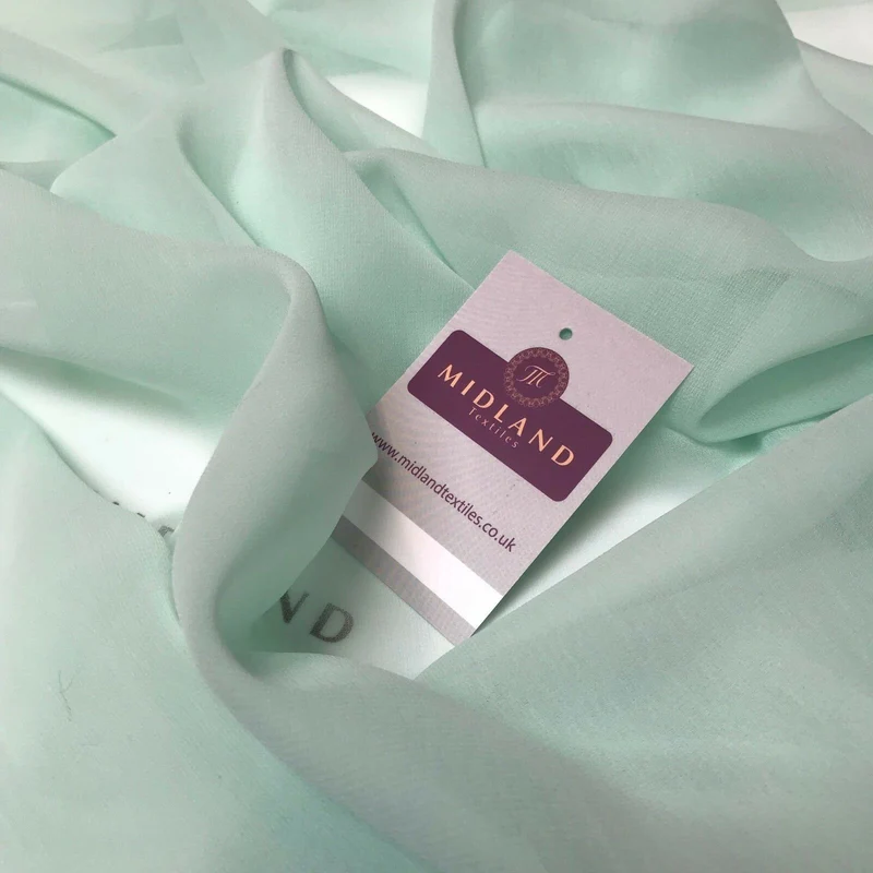Moss Crepe Chiffon Sheer Fabric Semi-Transparent 44" 100% Polyester M430 Mtex