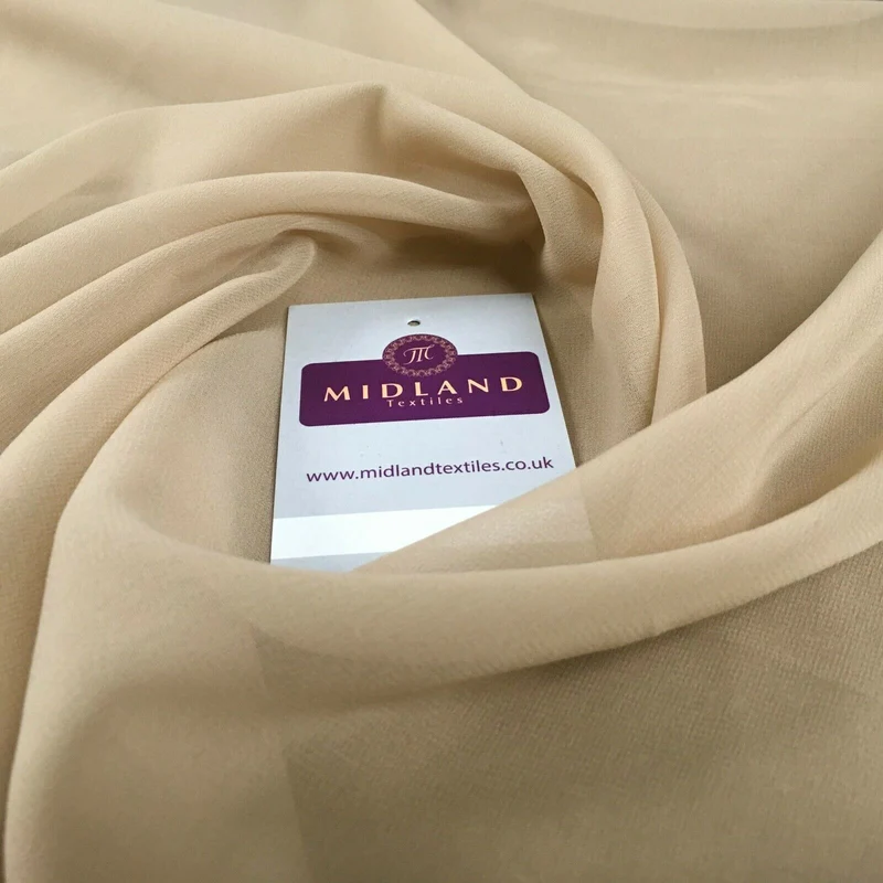 Moss Crepe Chiffon Sheer Fabric Semi-Transparent 44" 100% Polyester M430 Mtex