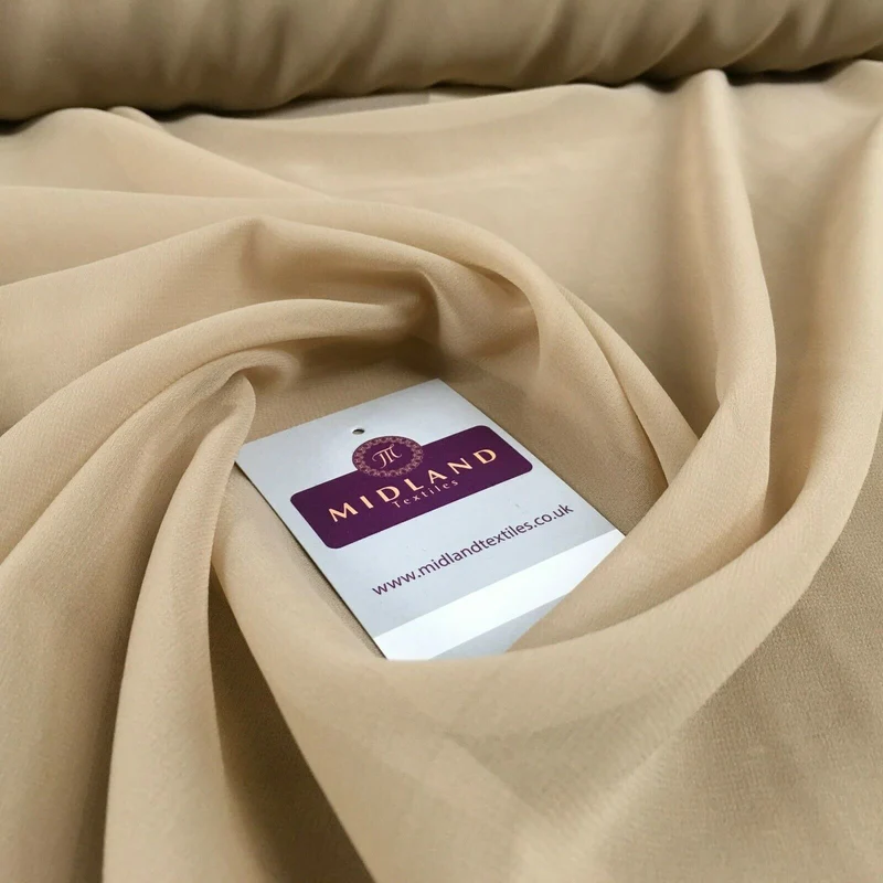 Moss Crepe Chiffon Sheer Fabric Semi-Transparent 44" 100% Polyester M430 Mtex