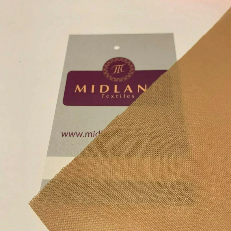 Plain Lightweight Powernet Mesh 4 Way Stretch sheer Fabric 150 cm Wide MR1055