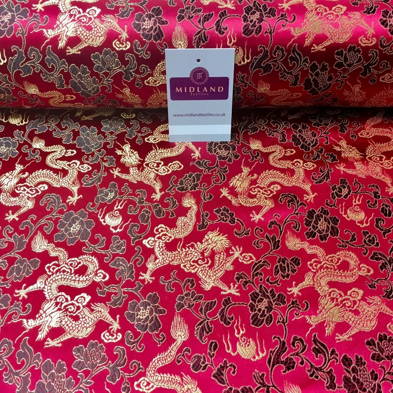Chinese oriental Dragon Shanghai Brocade dress fabric 110 Cm wide MK1045 Mtex