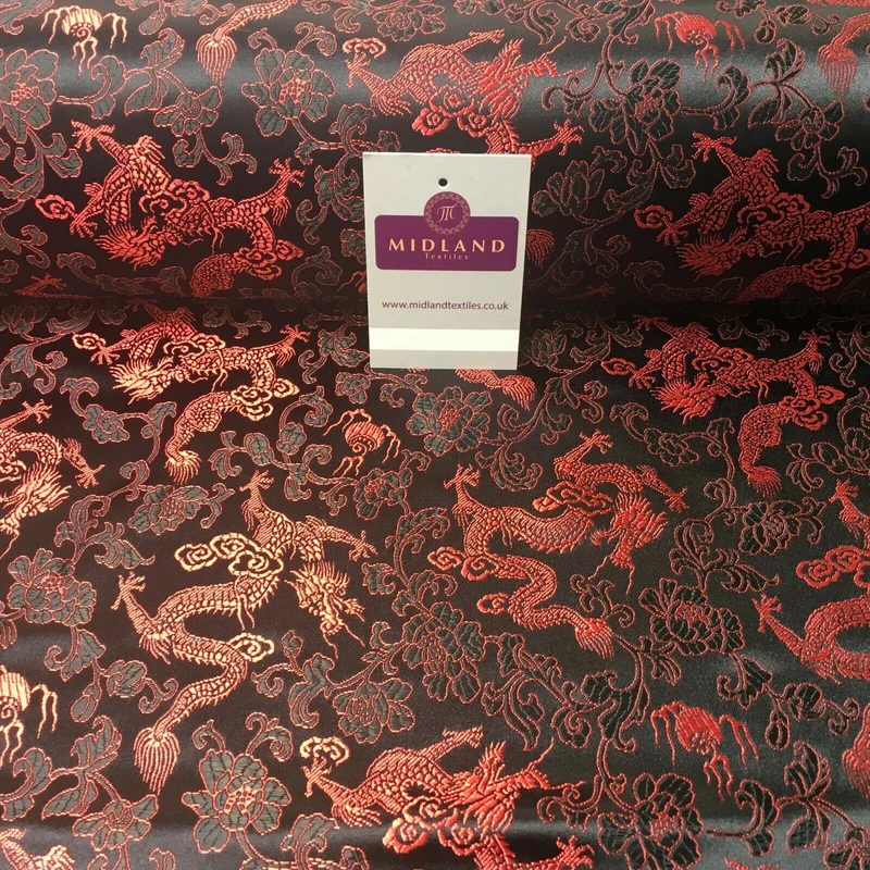 Chinese oriental Dragon Shanghai Brocade dress fabric 110 Cm wide MK1045 Mtex