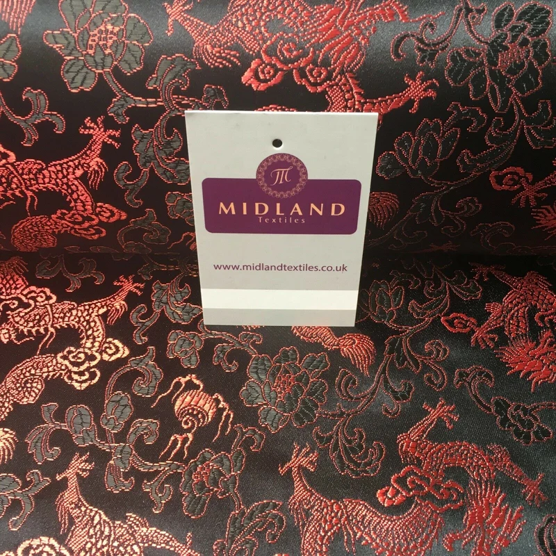 Chinese oriental Dragon Shanghai Brocade dress fabric 110 Cm wide MK1045 Mtex