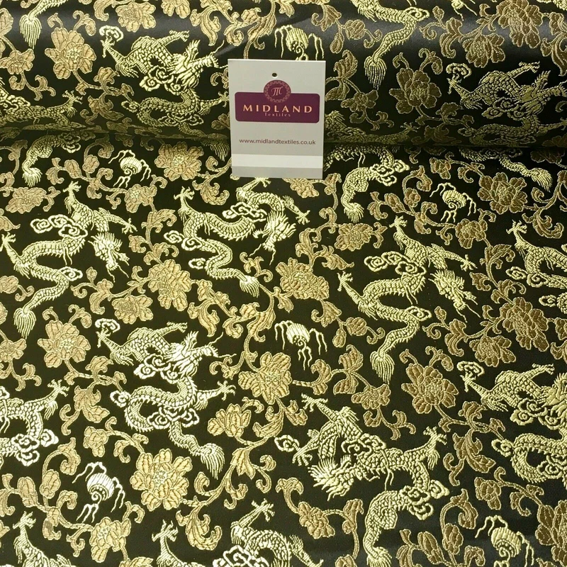 Chinese oriental Dragon Shanghai Brocade dress fabric 110 Cm wide MK1045 Mtex