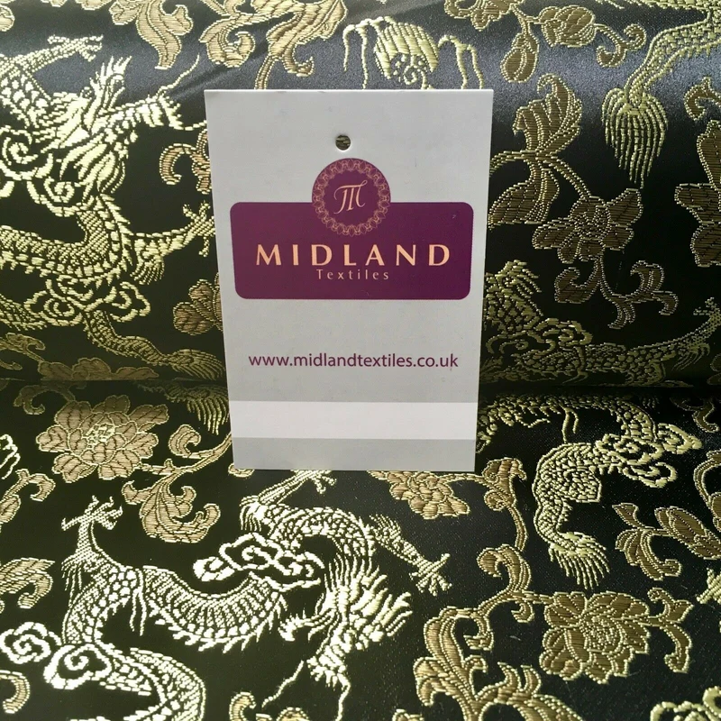 Chinese oriental Dragon Shanghai Brocade dress fabric 110 Cm wide MK1045 Mtex