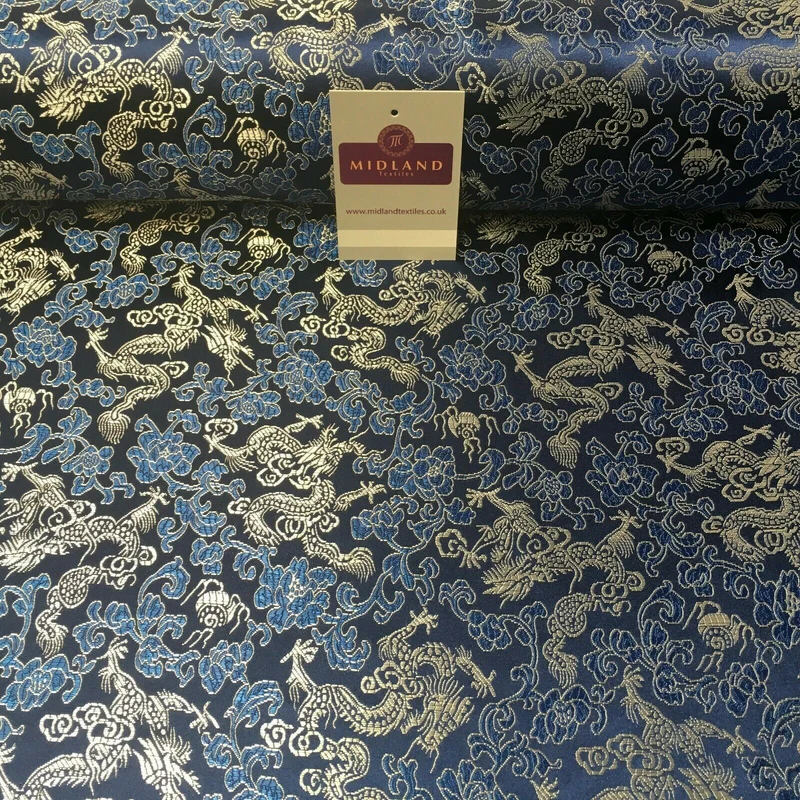 Chinese oriental Dragon Shanghai Brocade dress fabric 110 Cm wide MK1045 Mtex