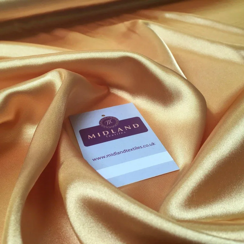 Mango Gold Liquid Satin Dressmaking Fabric 110cm Wide MU1042