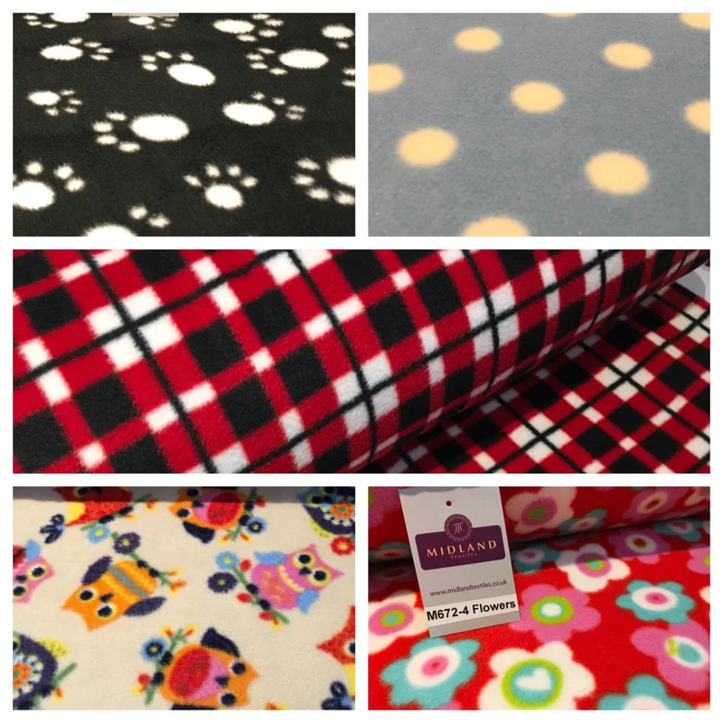 New Anti pil polar Printed fleece ideal for throws150cm wide M672 Mtex