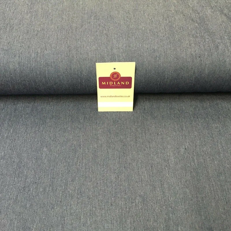 Medium Weight Plain Stretch Denim Dress & Shirt Fabric MD1017