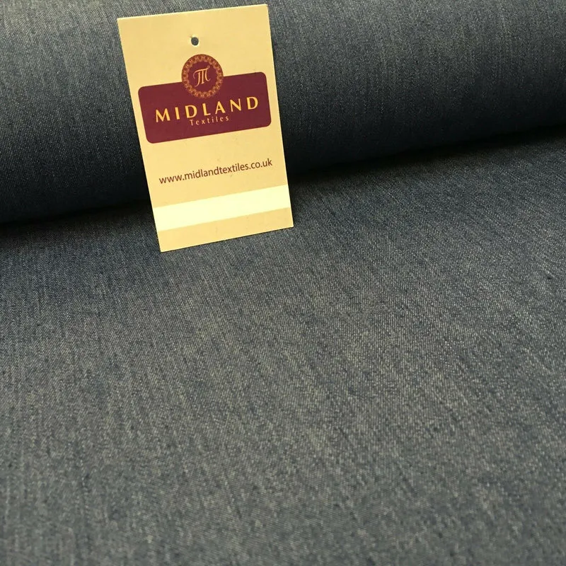 Medium Weight Plain Stretch Denim Dress & Shirt Fabric MD1017