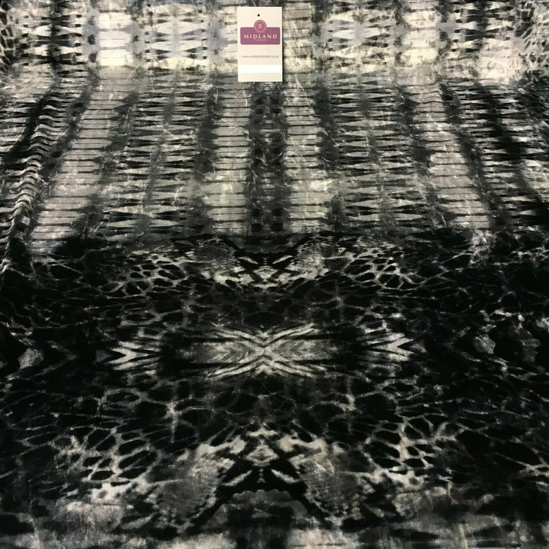 Vintage Floral Velvet Velour Stretch Printed dress fabric 55" Wide M991 Mtex