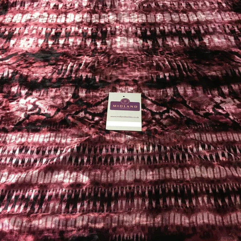 Vintage Floral Velvet Velour Stretch Printed dress fabric 55" Wide M991 Mtex