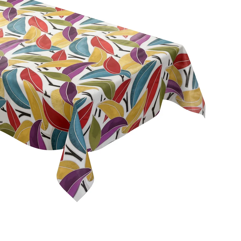 Wachstuch Tischdecke DZ70 36897 bunte Blätter Dschungel Sommer eckig rund oval
