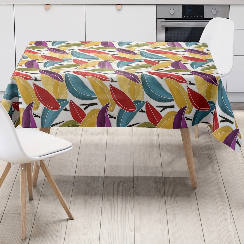 Wachstuch Tischdecke DZ70 36897 bunte Blätter Dschungel Sommer eckig rund oval