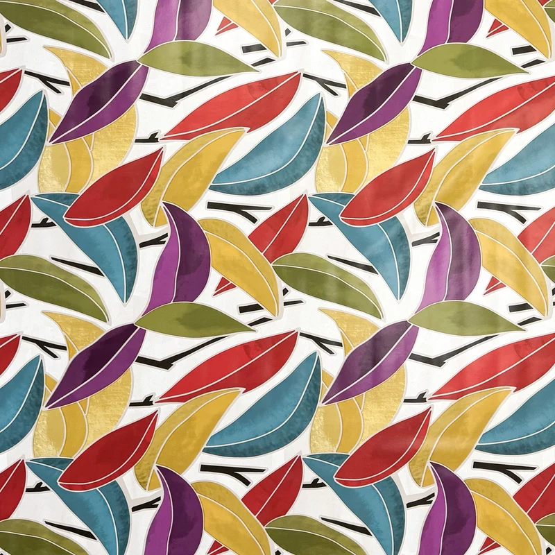 Wachstuch Tischdecke DZ70 36897 bunte Blätter Dschungel Sommer eckig rund oval