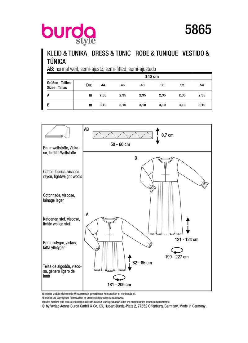 5865 Kleid & Tunika