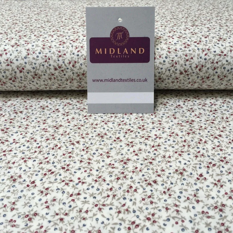 Small Floral 100% Cotton Poplin printed fabric 45" Wide M993 Mtex