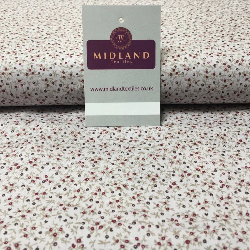 Small Floral 100% Cotton Poplin printed fabric 45" Wide M993 Mtex