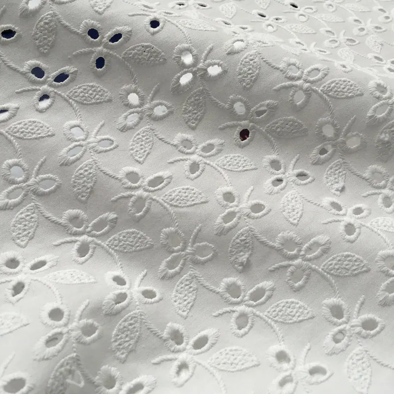 Broderie Anglaise cotton eyelet lace Fabric 55" Wide M992