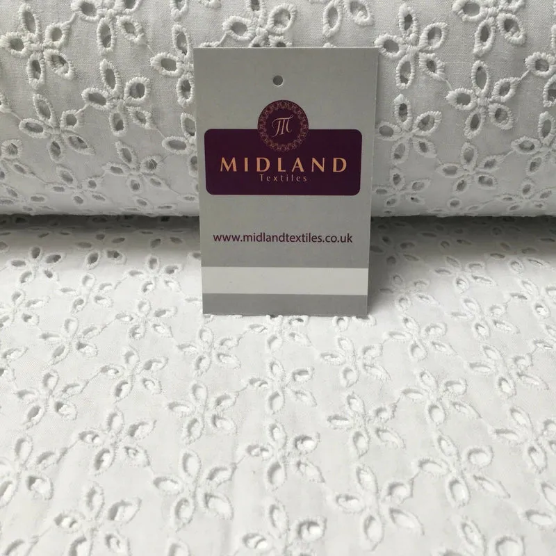 Broderie Anglaise cotton eyelet lace Fabric 55" Wide M992