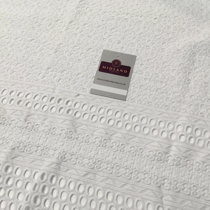 Broderie Anglaise cotton eyelet lace Fabric 55" Wide M992