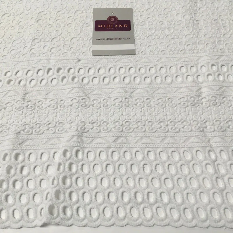 Broderie Anglaise cotton eyelet lace Fabric 55" Wide M992