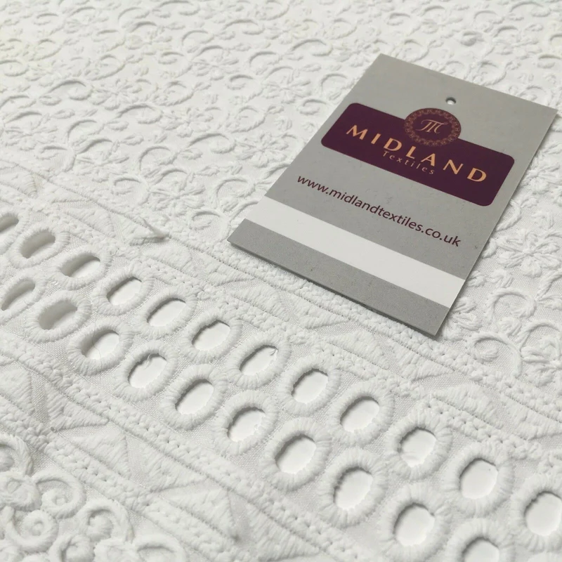 Broderie Anglaise cotton eyelet lace Fabric 55" Wide M992