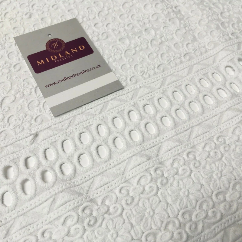 Broderie Anglaise cotton eyelet lace Fabric 55" Wide M992
