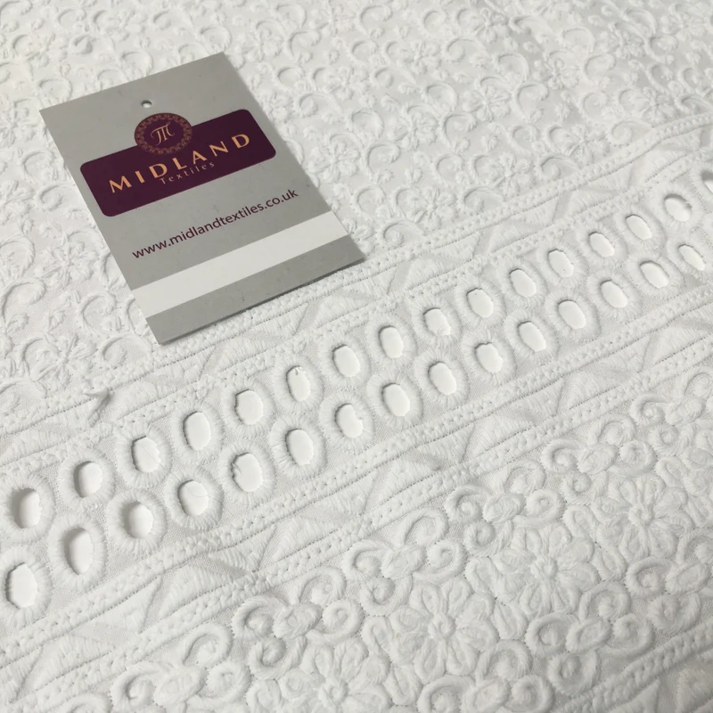 Broderie Anglaise cotton eyelet lace Fabric 55" Wide M992
