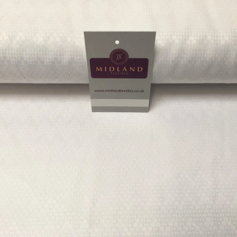 White Cardinal Self Print Jacquard Fabric ideal for Church Gowns 58" Wide MK989