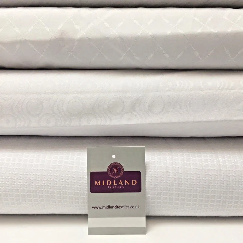 White Cardinal Self Print Jacquard Fabric ideal for Church Gowns 58" Wide MK989