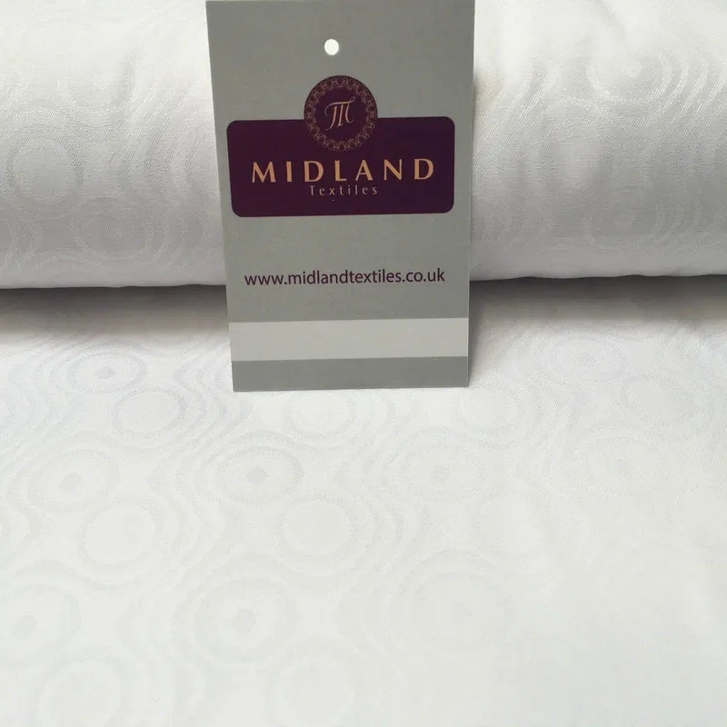 White Cardinal Self Print Jacquard Fabric ideal for Church Gowns 58" Wide MK989