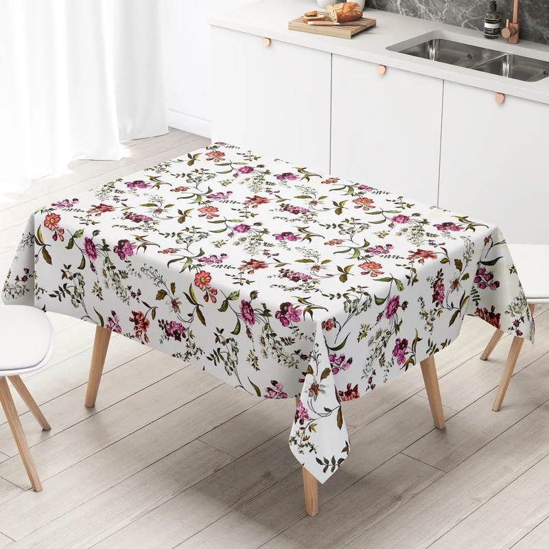 Wachstuch Tischdecke B4059-01 Bumenranken Blüten eckig rund oval