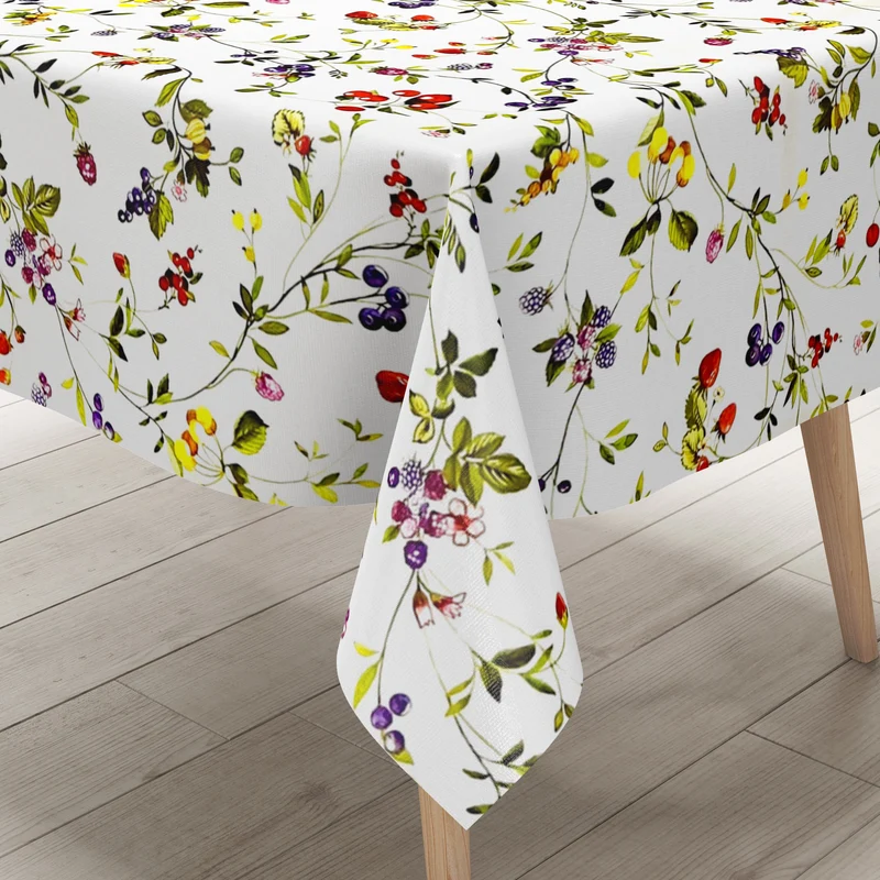 Wachstuch Tischdecke B4056-01 Waldfrüchte Beeren Sommer eckig rund oval