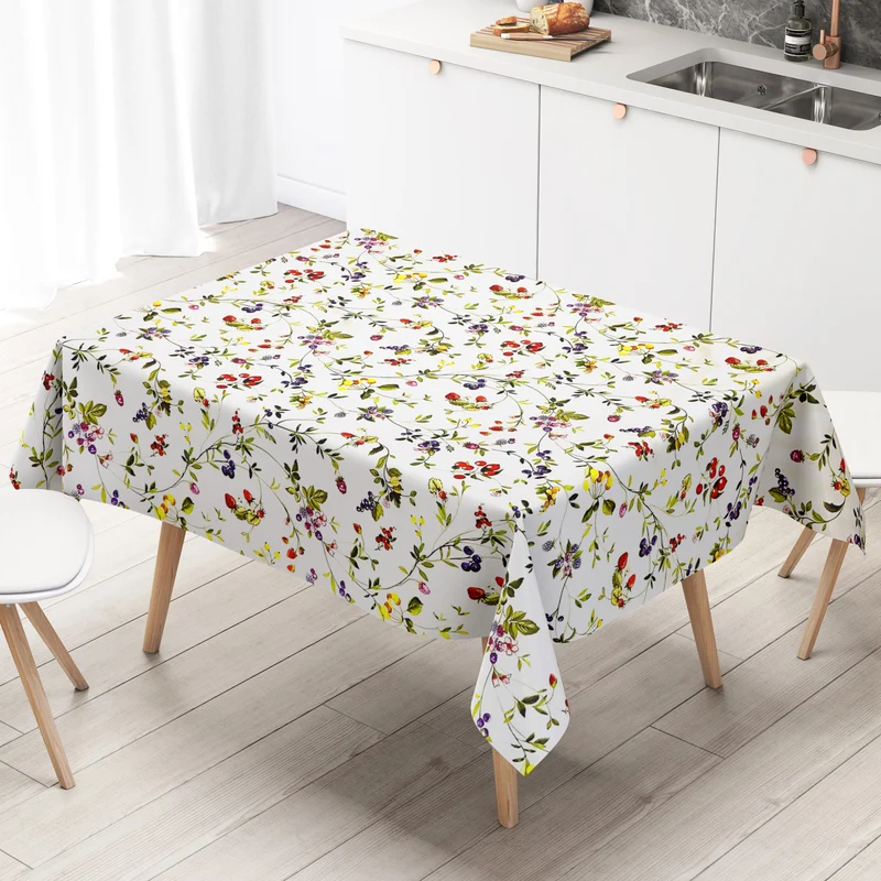 Wachstuch Tischdecke B4056-01 Waldfrüchte Beeren Sommer eckig rund oval