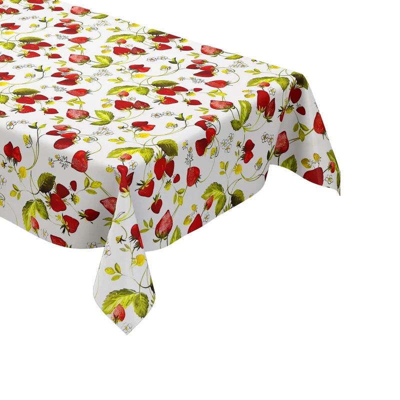 Wachstuch Tischdecke B4057-01 Erdbeeren Früchte Sommer eckig rund oval