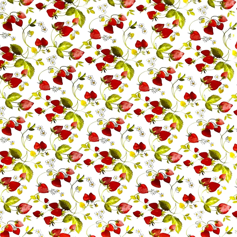 Wachstuch Tischdecke B4057-01 Erdbeeren Früchte Sommer eckig rund oval