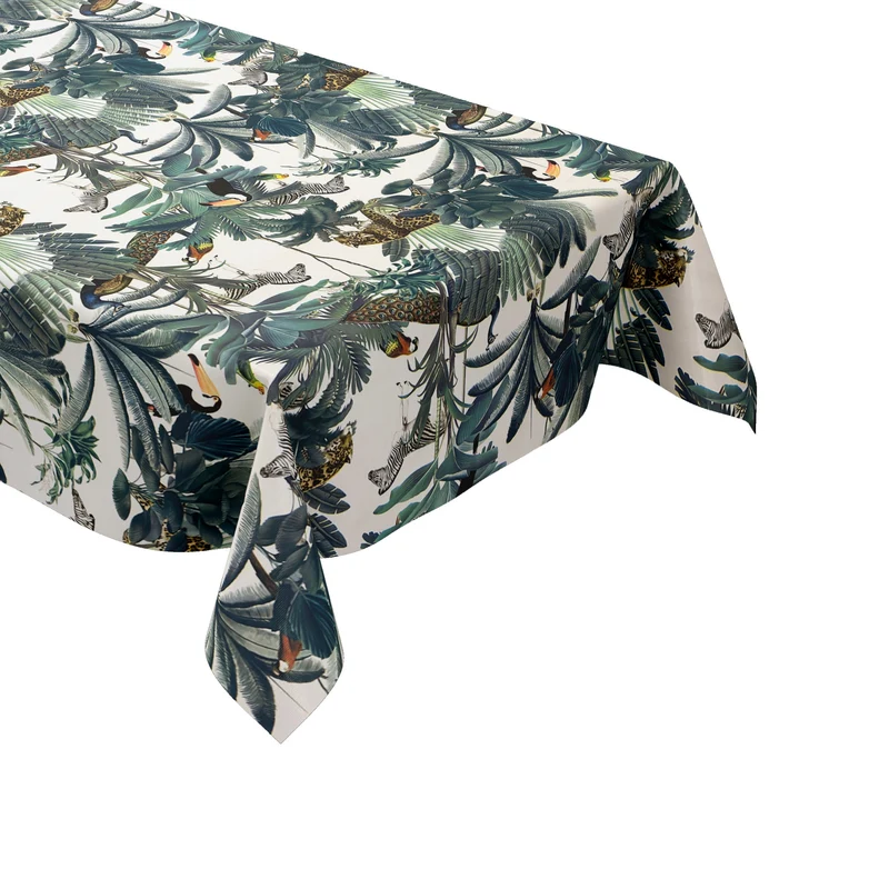 Wachstuch Tischdecke K150212 Dschungel Tiger Tukan eckig rund oval Meterware