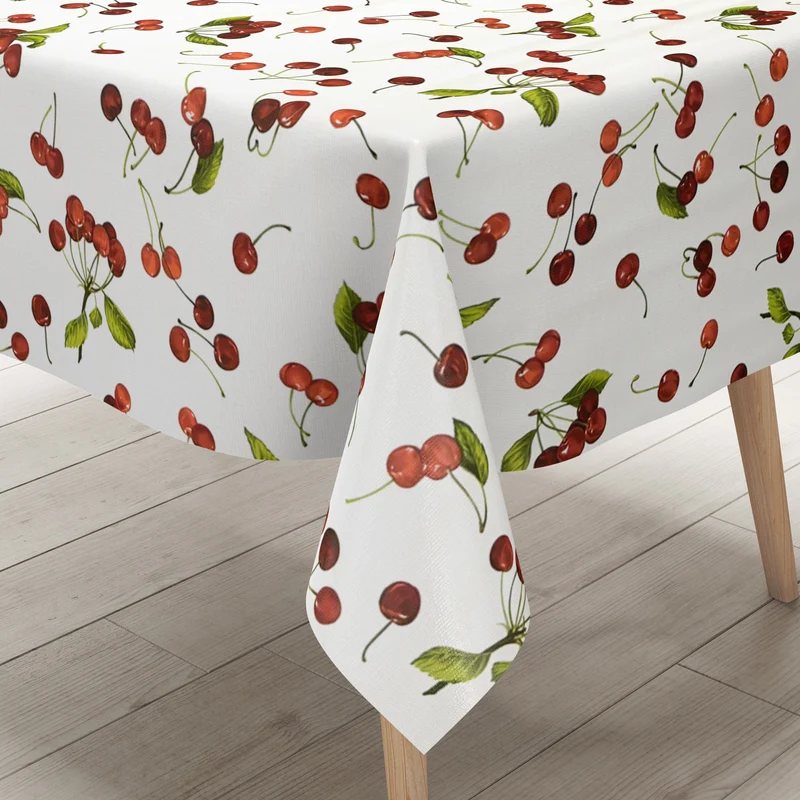 Wachstuch Tischdecke K150178 Kirschen Früchte Sommer eckig rund oval Meterware