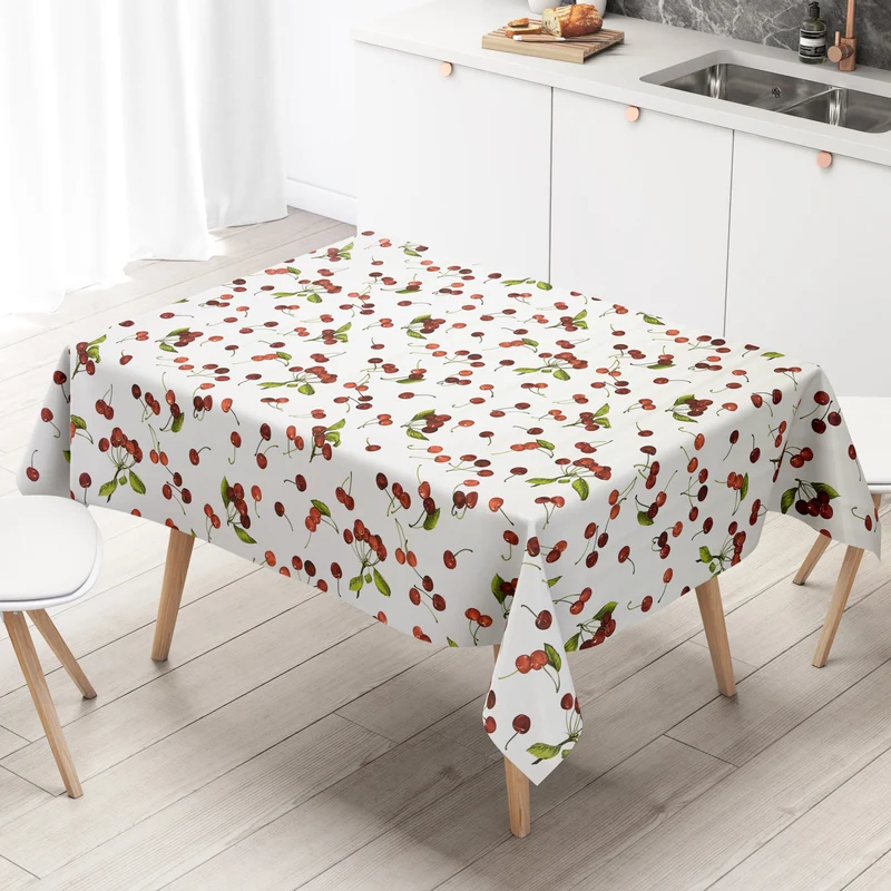Wachstuch Tischdecke K150178 Kirschen Früchte Sommer eckig rund oval Meterware