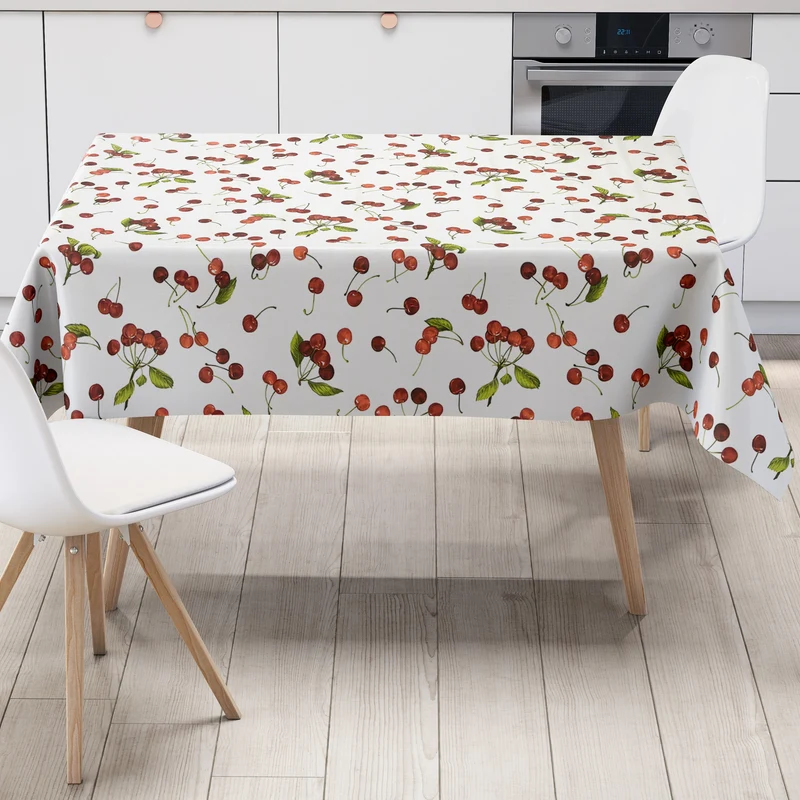 Wachstuch Tischdecke K150178 Kirschen Früchte Sommer eckig rund oval Meterware