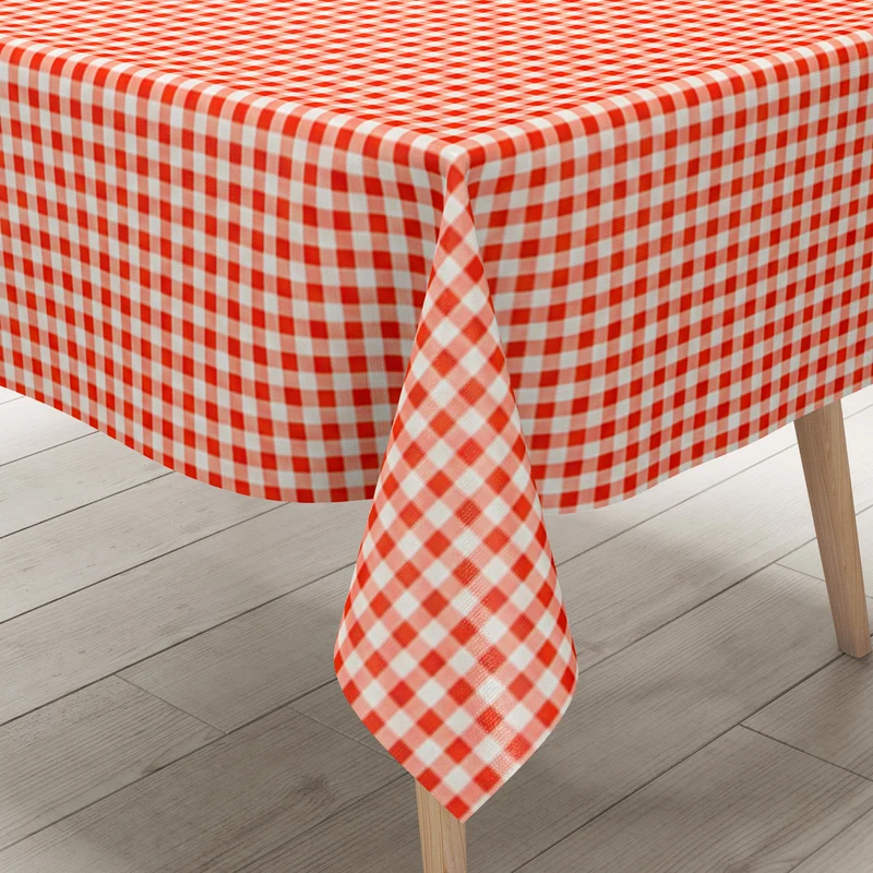Wachstuchrolle Meterware Rollenware B1567-01 rot klein kariert
