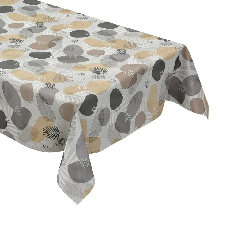 Wachstuch Tischdecke 36798 Herbst Blätter beige braun eckig rund oval