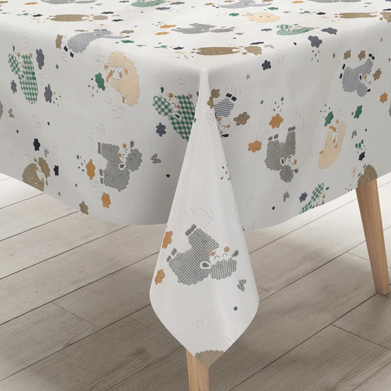 Wachstuch Tischdecke 36965 Schafe Bauernhof Kindermotiv Sheep eckig rund oval