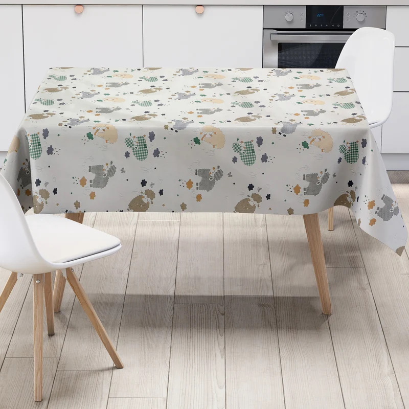 Wachstuch Tischdecke 36965 Schafe Bauernhof Kindermotiv Sheep eckig rund oval