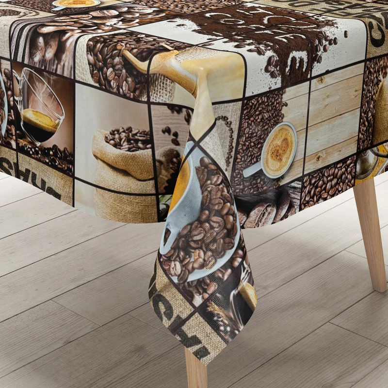 Wachstuch Tischdecke C147260 Coffee Cafe de Brasil eckig rund oval